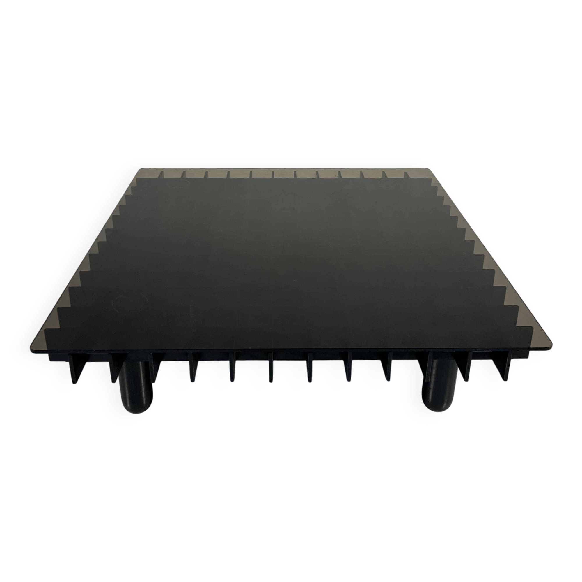 Mid-Century Coffee Table In The Style Of Gianfranco Frattini, Black Wood