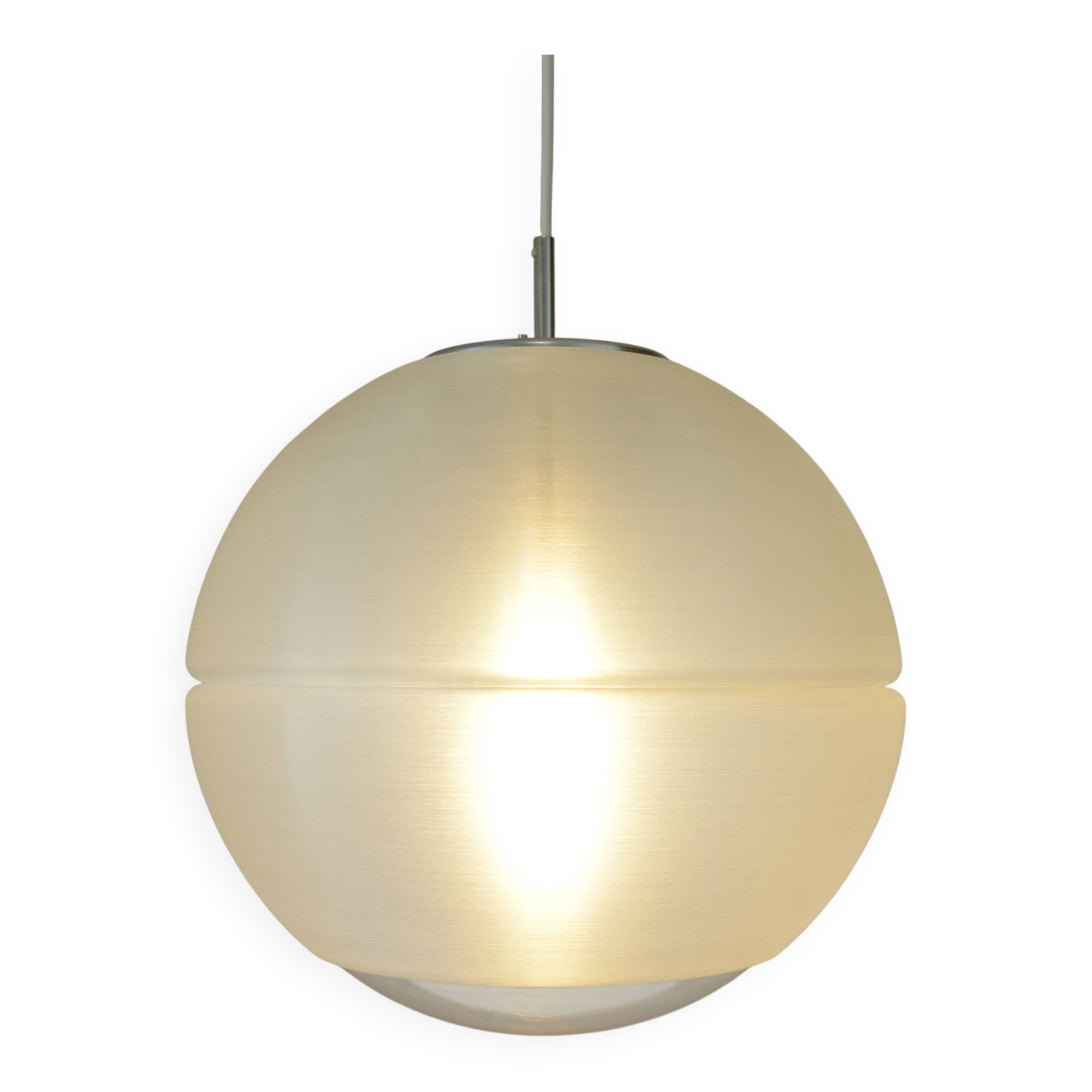 Vintage hanging lamp Meblo Guzzini Sfera MCM plastic pendant light  1970's