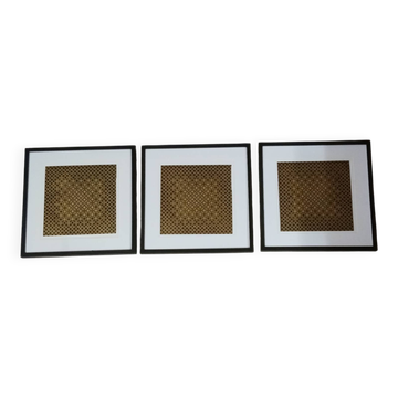 Vintage Optical Art Paintings - Victor Vasarely - Frames 40x40cm.