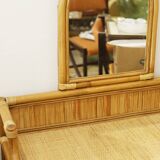 Dressing table and mirror Bamboo Blond rattan