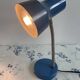 Vintage blue desk lamp, 1970s, flexible chrome metal
