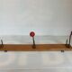 Old wood metal coat rack