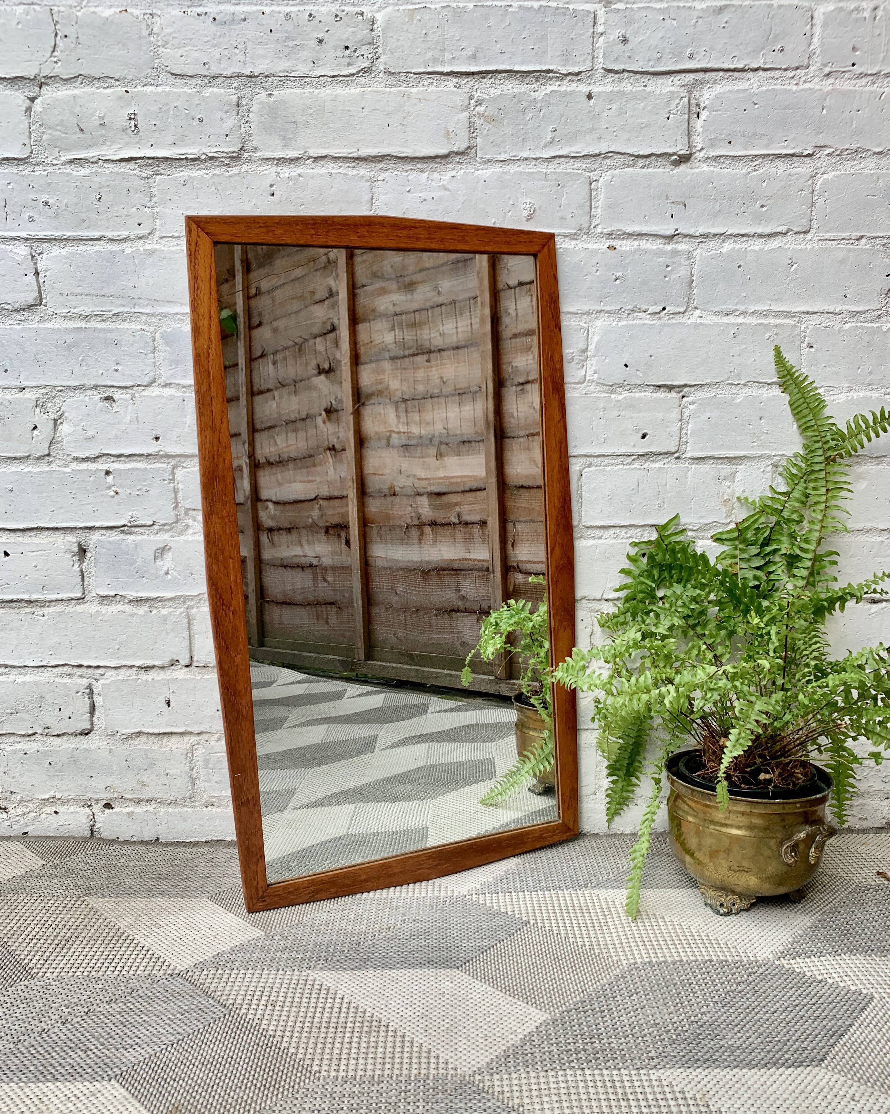 Vintage retro wall mirror rectangular 67x39 cm