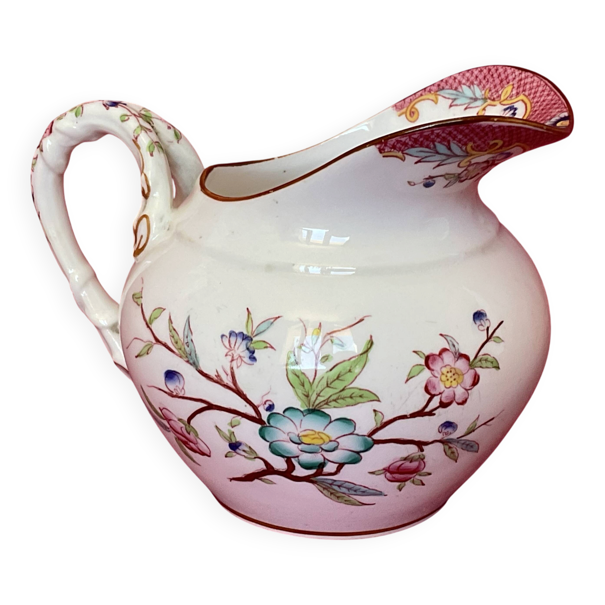 Pot à lait , Sarreguemines modèle Minton 19 siècle