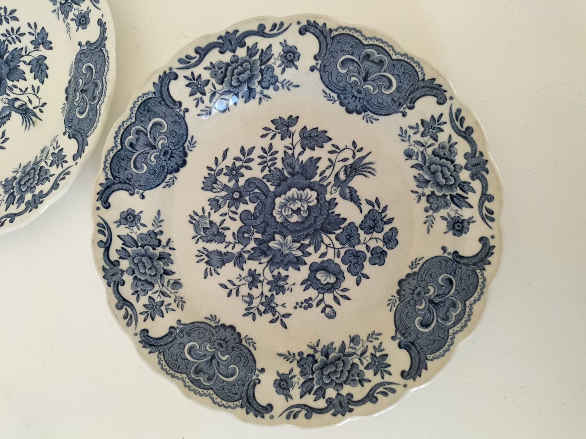 4 Ridgway Windsor Blue English Dessert Plates – Staffordshire