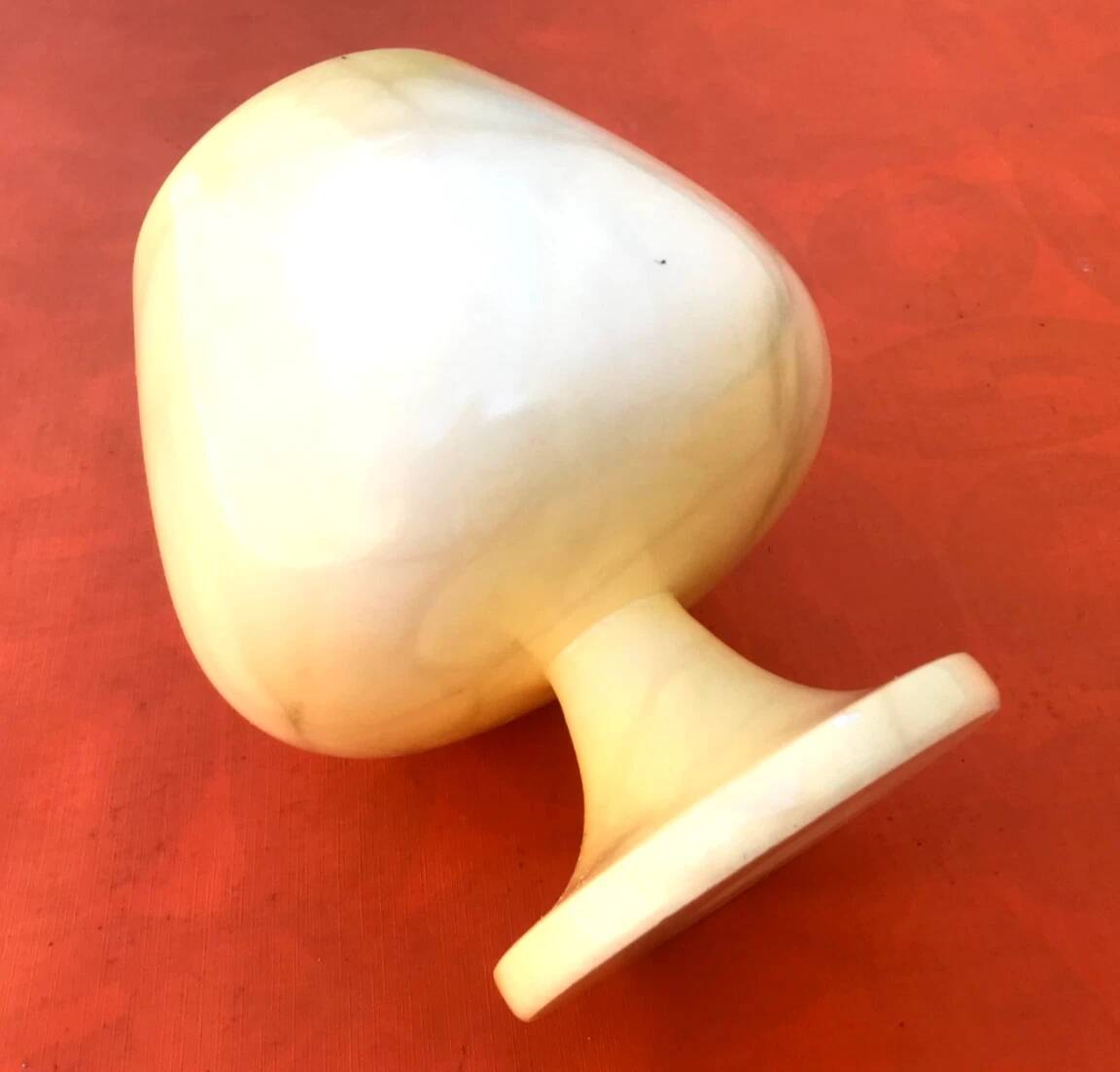 1930s Alabaster cup on pedestal