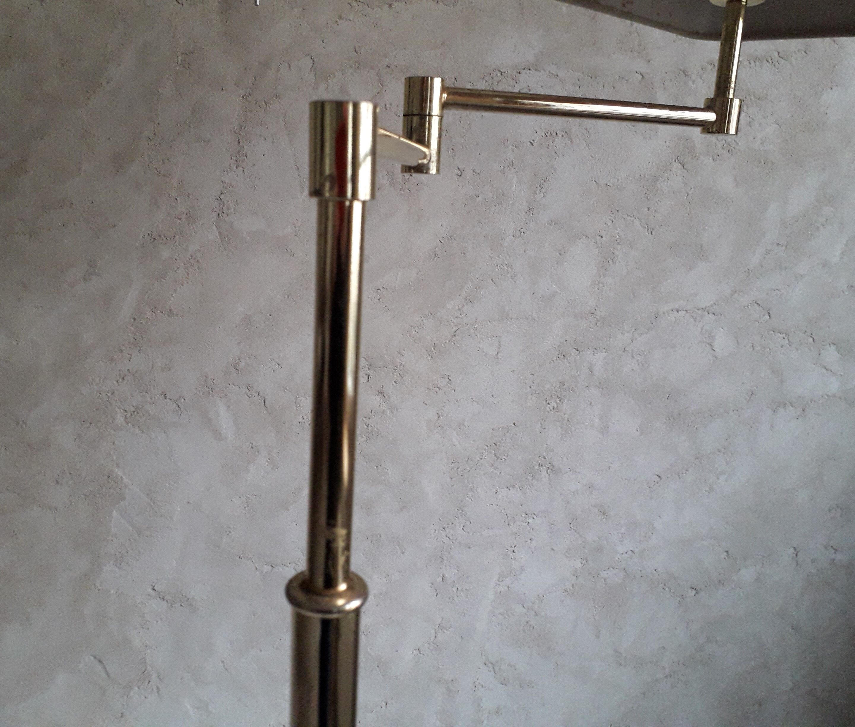 Brass articulated floor lamp