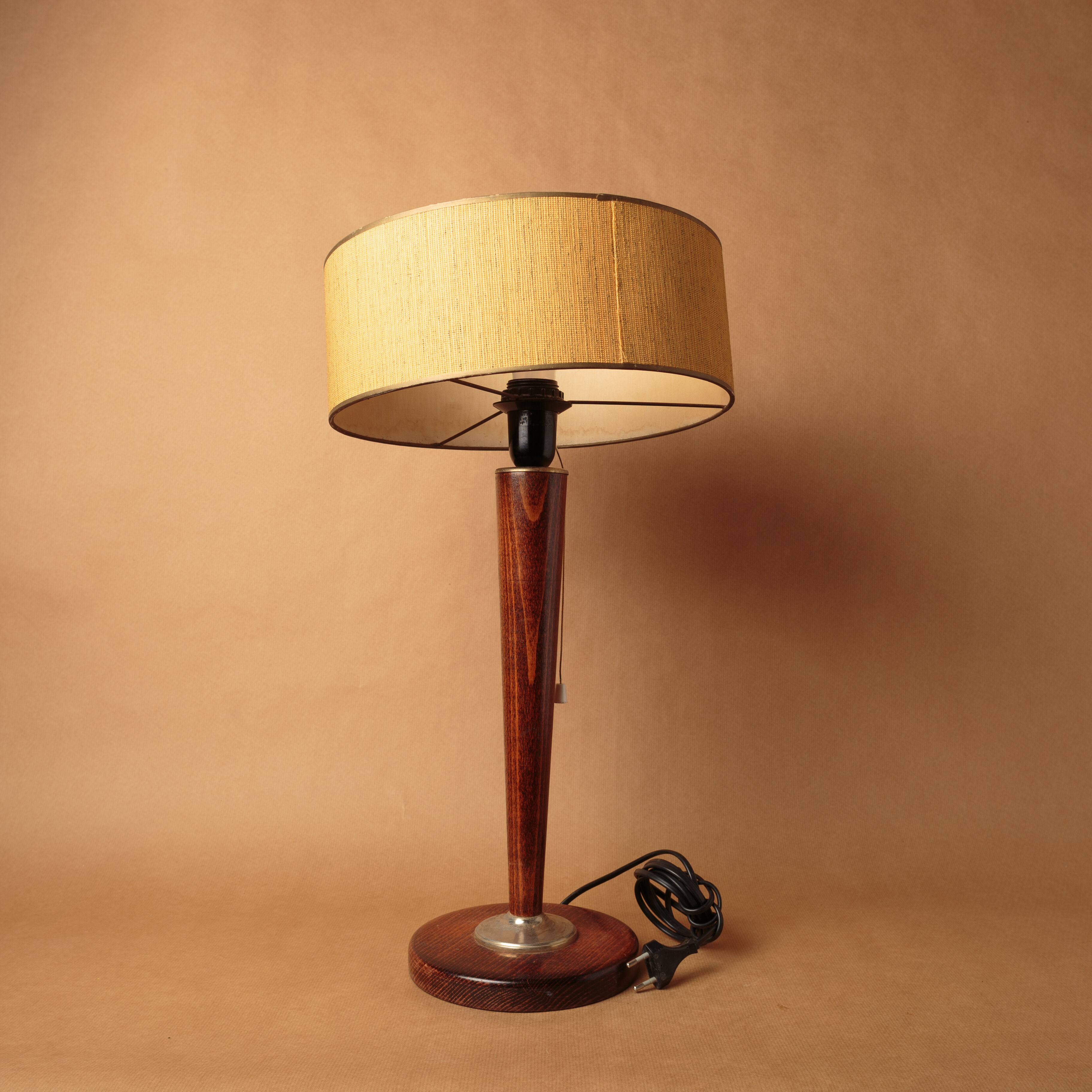 Desk lamp wood foot style mazda vintage 1950
