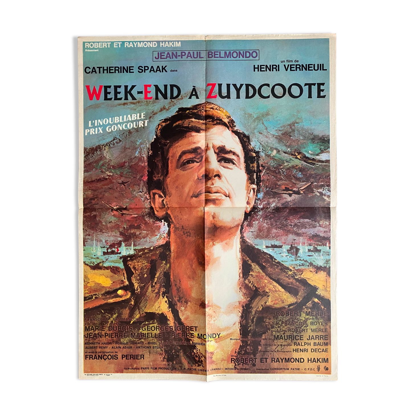 Cinema poster "Weekend in Zuydcoote" Jean-Paul Belmondo 60x80cm 1964