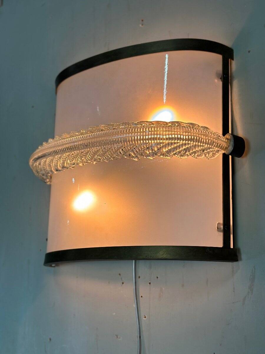 Pair of Venetian wall lights in Murano glass circa 1950