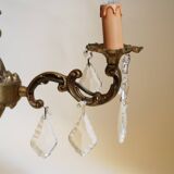 French vintage 3 arm crystal chandelier