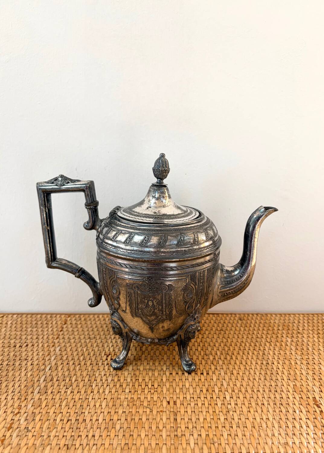 Silver-plated teapot - Napoleon III style - 1870