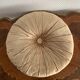 Gold lamé round velvet cushion