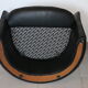 2 armchairs swann black leather