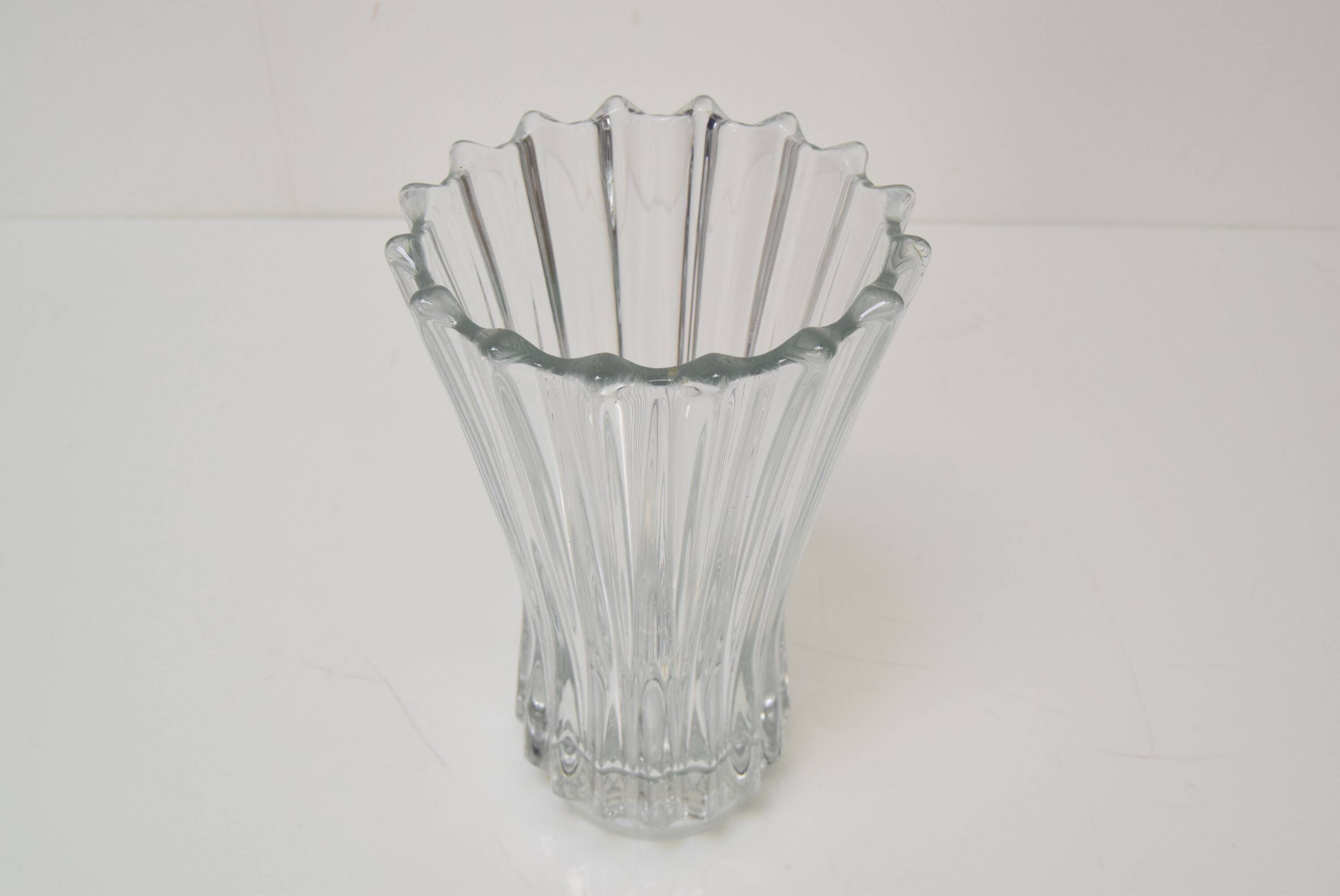 Art Crystal Glass Vase,Crystalex Novy Bor,1970's.