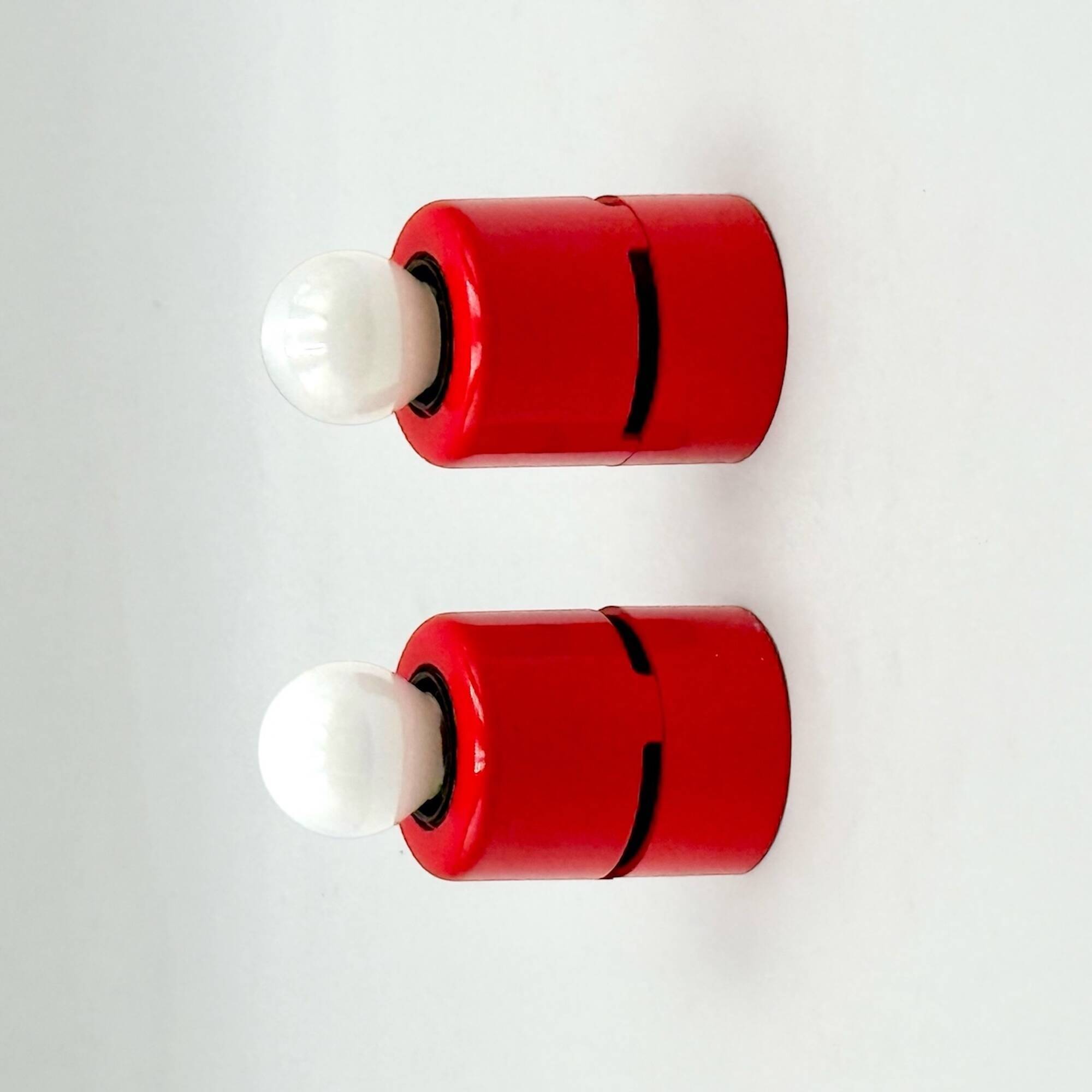 Pair of Red Stilnovo Wall or Ceiling Lamps as New, 1980s Italian Design
