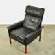 Leather armchair, high model d500 by Hans Olsen for CS Møbler Glostrup Denmark 1960s