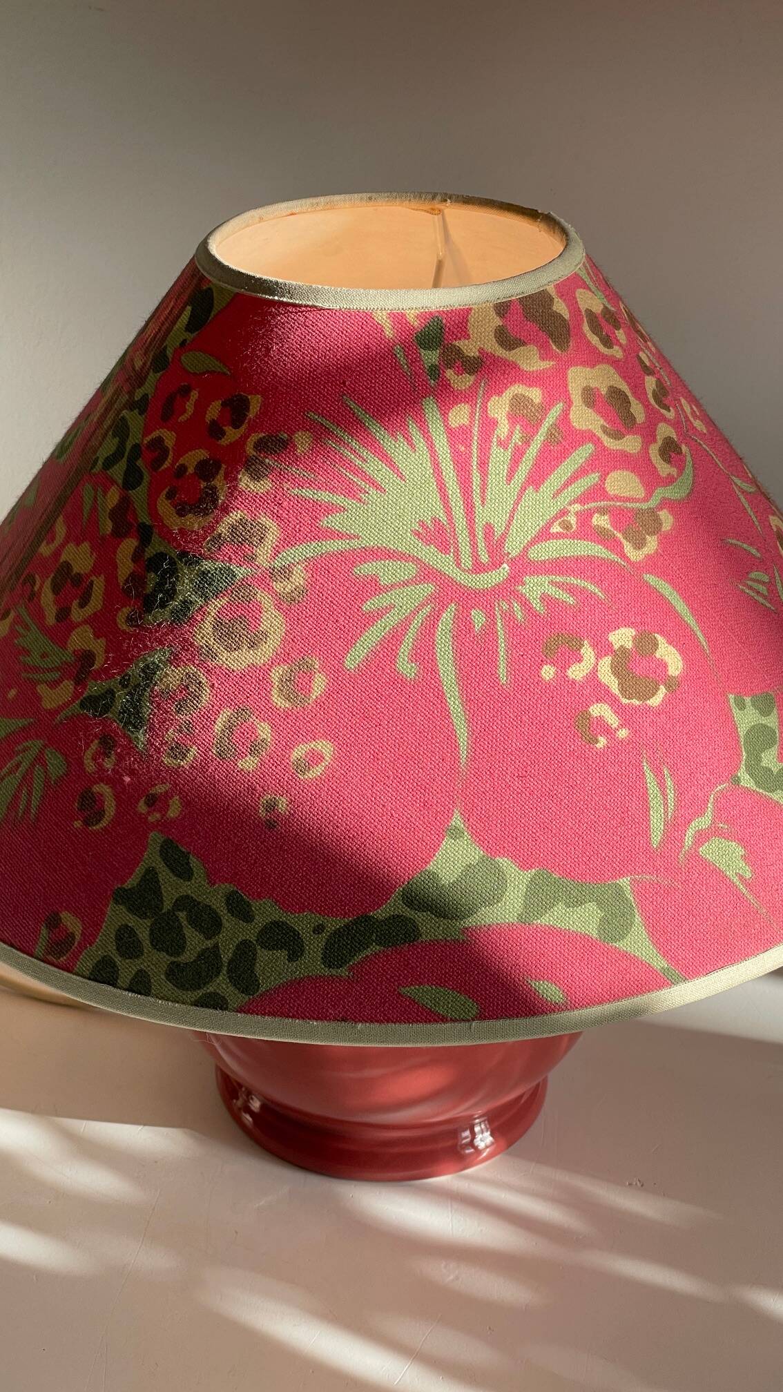 VINTAGE Leopard Ceramic LAMP