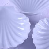 Set of 5 scallop-shaped ramekins