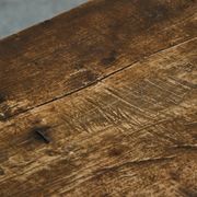 Oak and wrought iron mallet, early 18th century.
