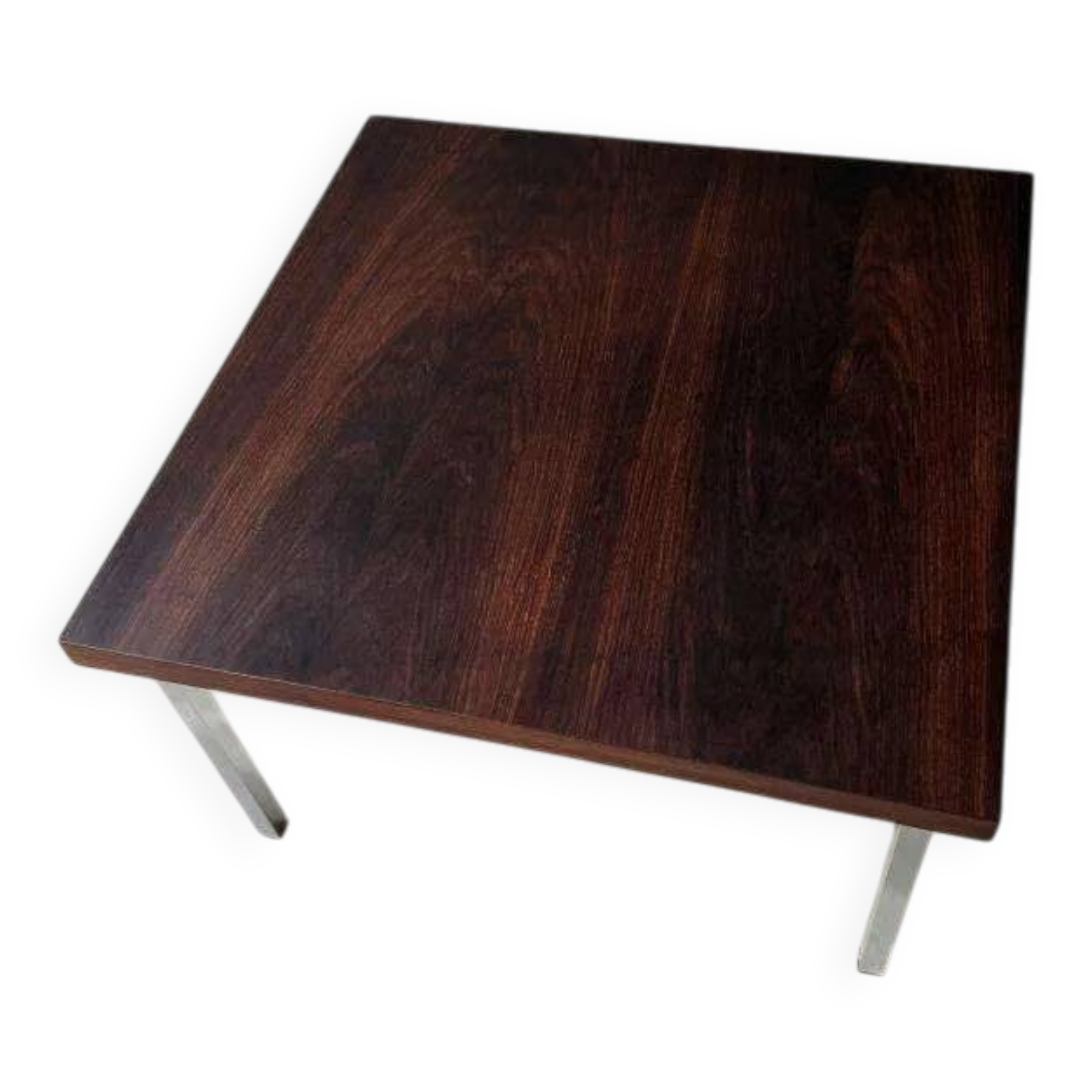 Vintage rosewood coffee table chrome 1960s