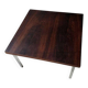 Vintage rosewood coffee table chrome 1960s