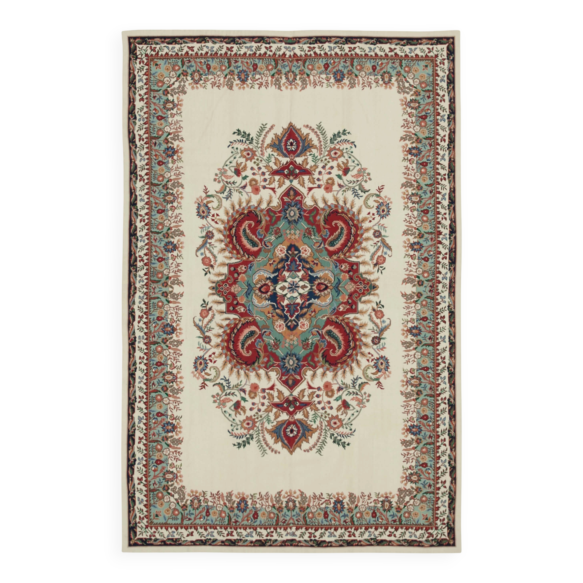 Handmade Vintage Flatweave Needlepoint Kilim 167 cm x 260 cm