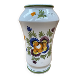 Ancien vase e. tessier la licorne céramique blanche décor peint vintage