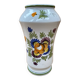 Old vase e. tessier the unicorn white ceramic painted decor vintage