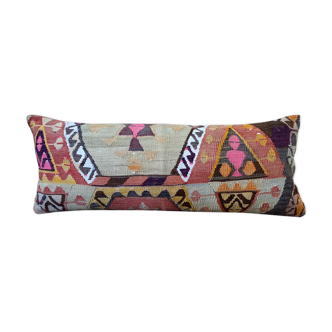 Lumbar pillow cushion 35x100 long kilim pillows -pillow for bed decor