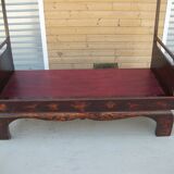Opium lacquered canopy bed