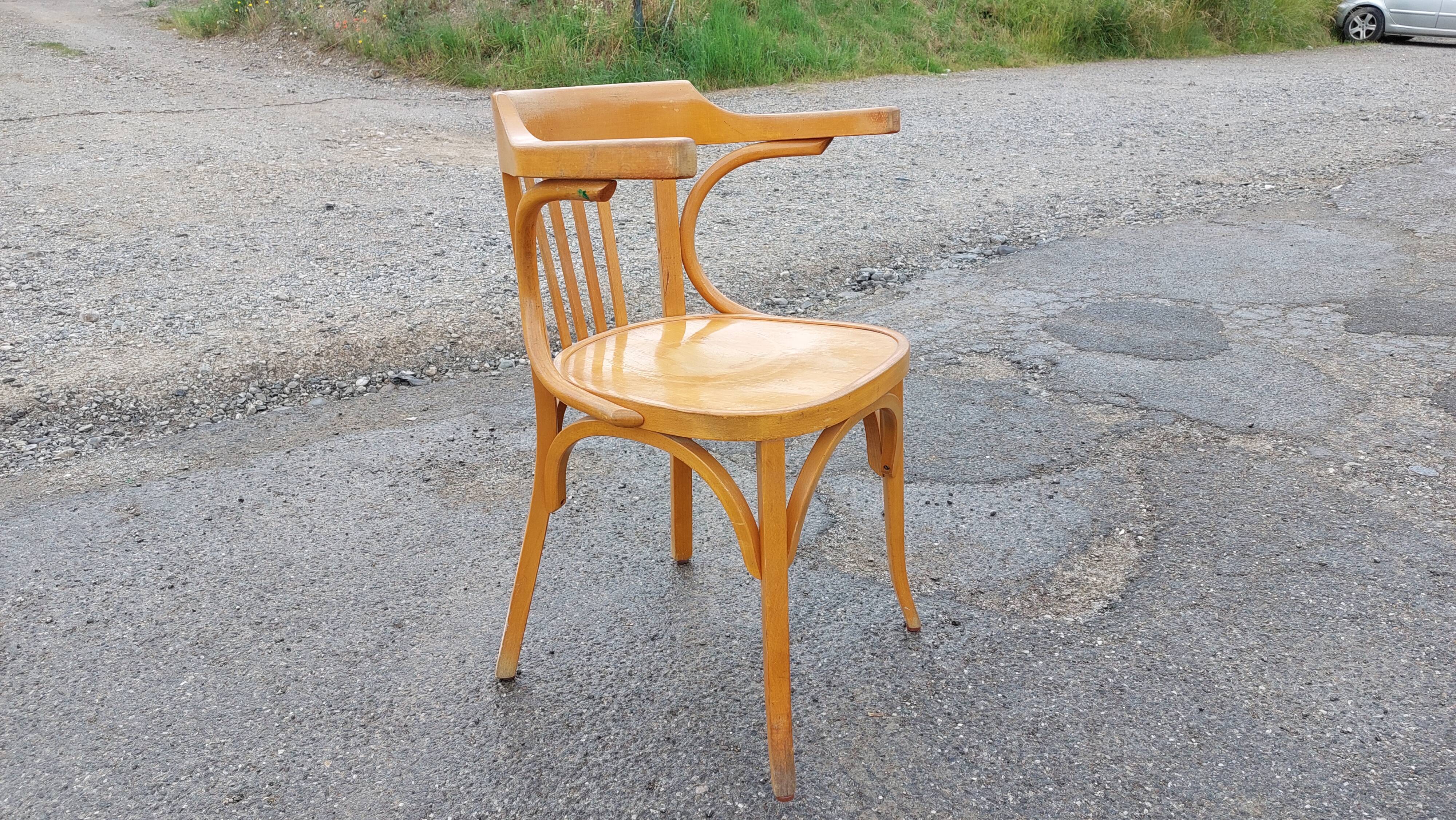 Baumann armchair N°21 in blond beech - 60s