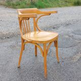 Baumann armchair N°21 in blond beech - 60s