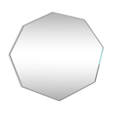 Former mirror table octagonal diameter 39cm