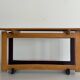Mid-century Italian solid wood two-tone bench, 1950s, Italy