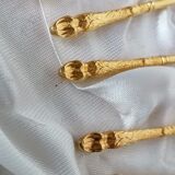 Set of 12 gold-plated teaspoons