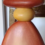 ceramic pebble lamp 1990 signed François Chatain