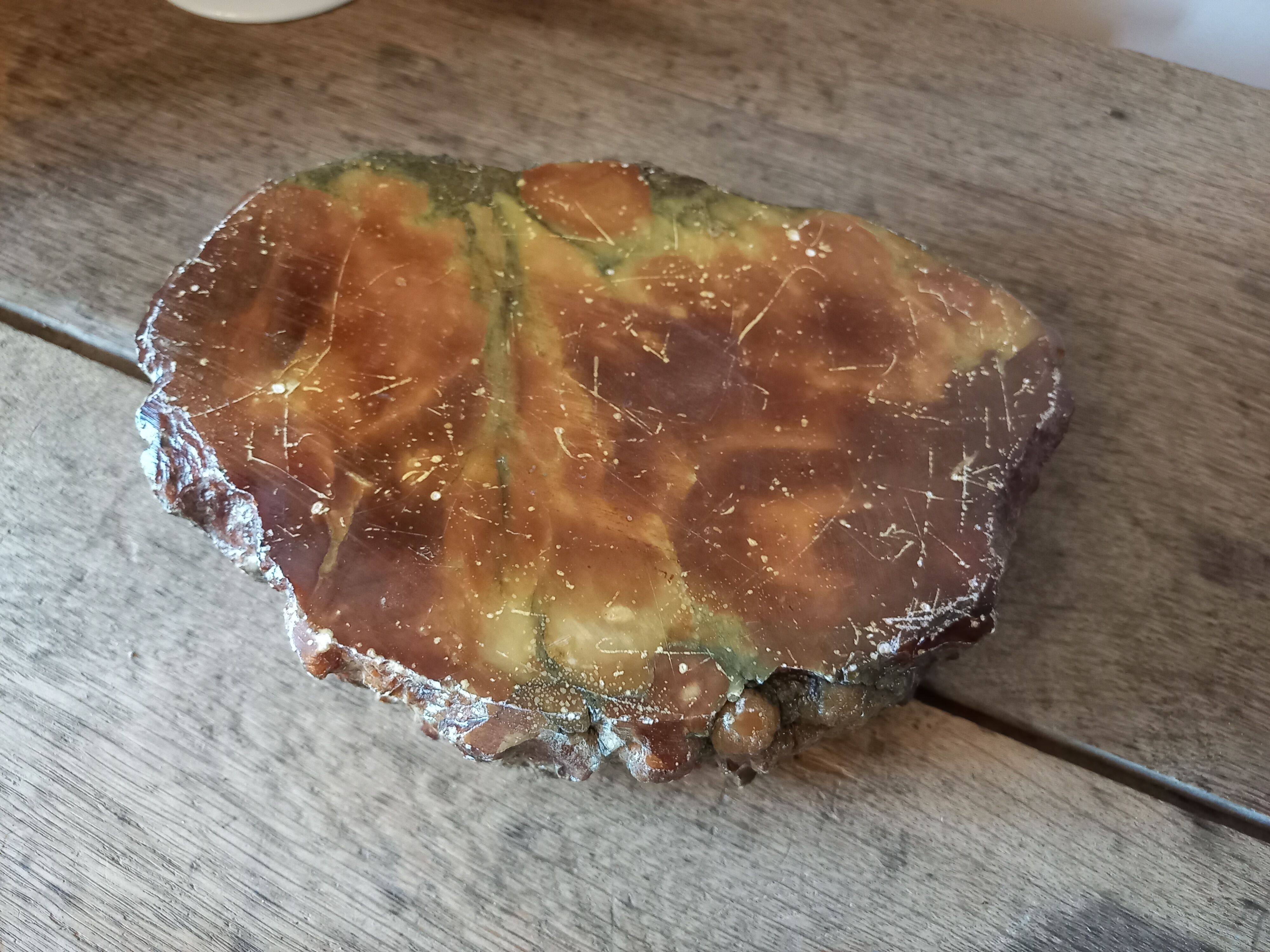 Large vintage alabaster pocket-empty ashtray