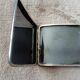 Old sterling silver cigarette case with Japanese decor