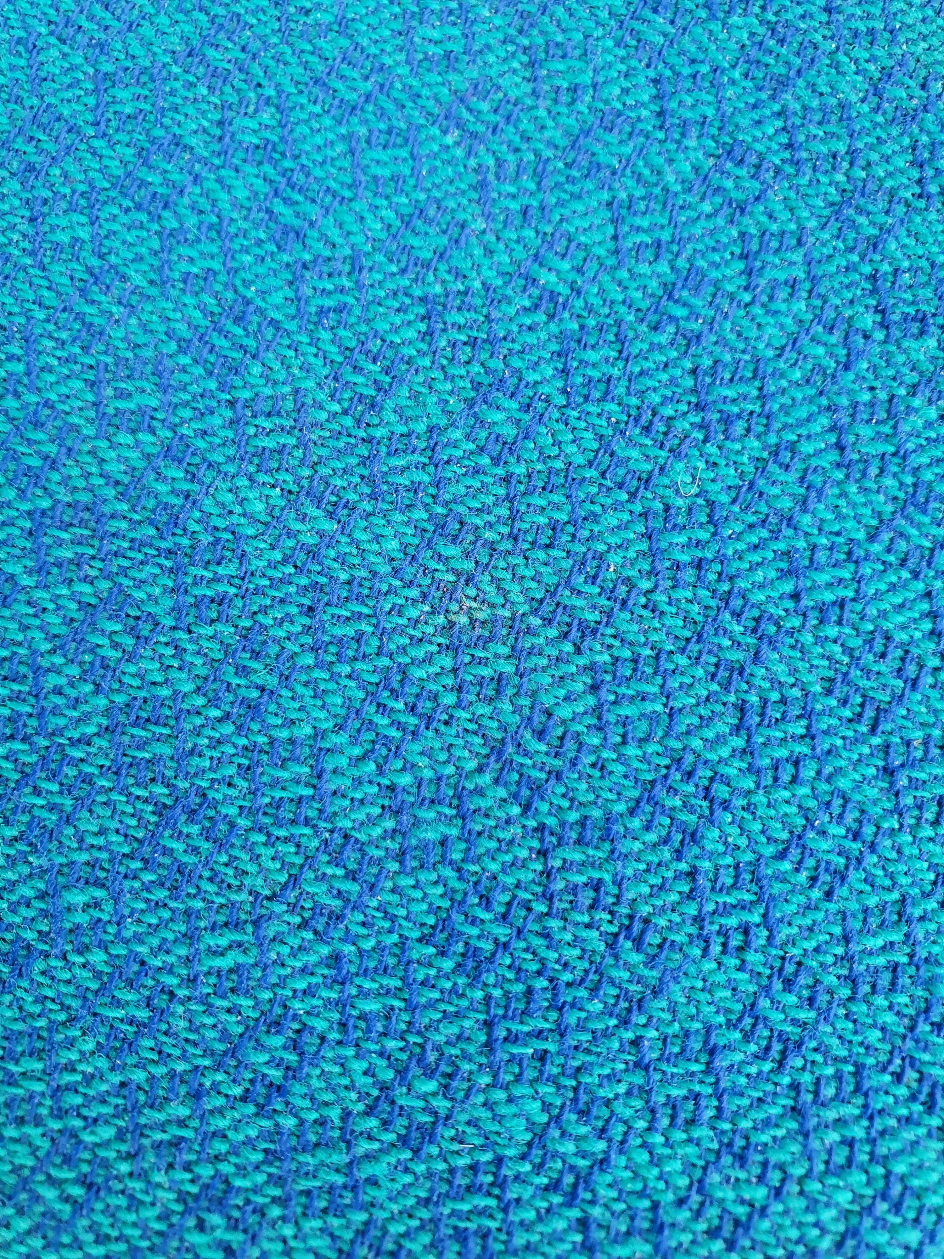 Vintage metal and fabric armchair