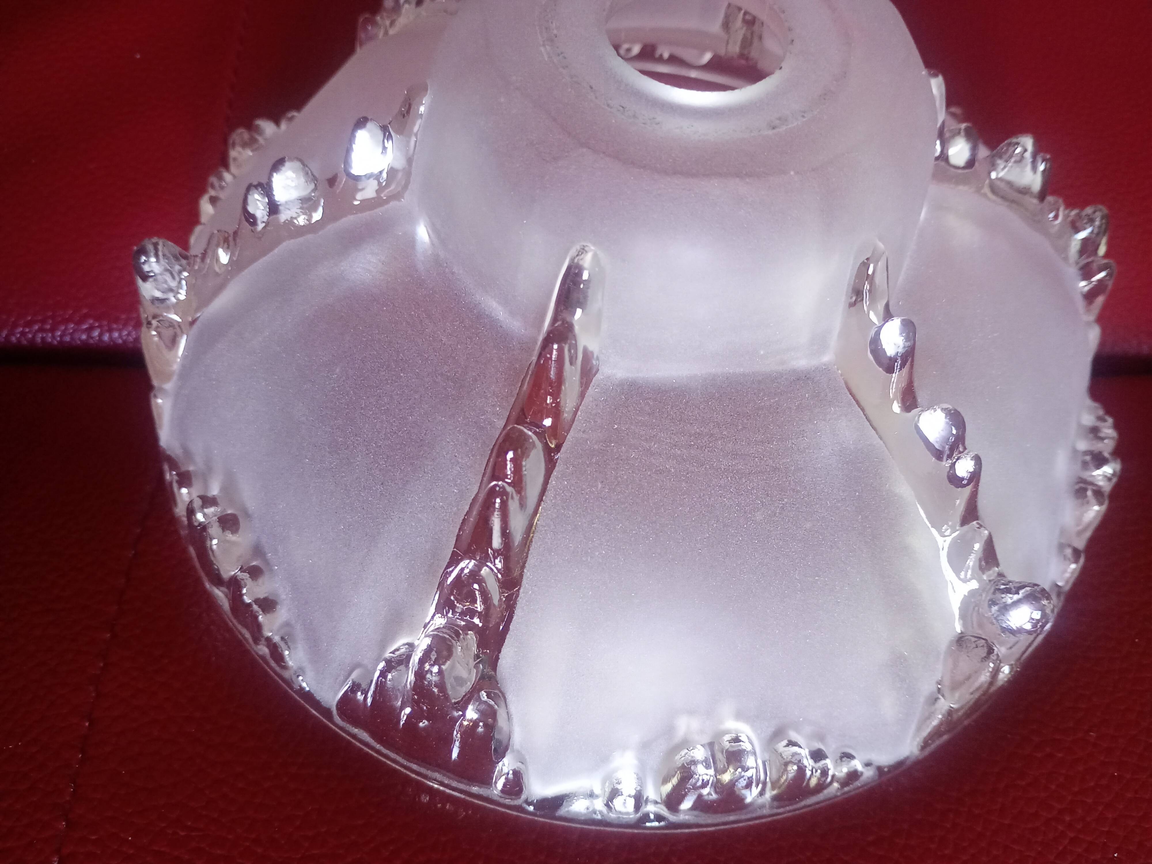 Ezan france 2x lampshade frosted glass & clear glaze
