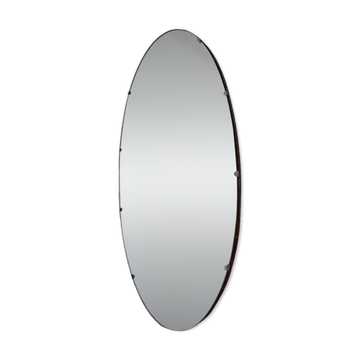 Vintage oval rockabilly mirror, 1960s