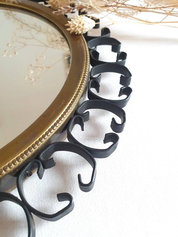Vintage 1960s rose mirror