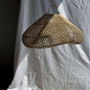 Suspension or rattan lampshade in the shape of a cloud or flattened bubble D60 H35