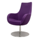 Victoria armchair from Leyform in purple fabric.