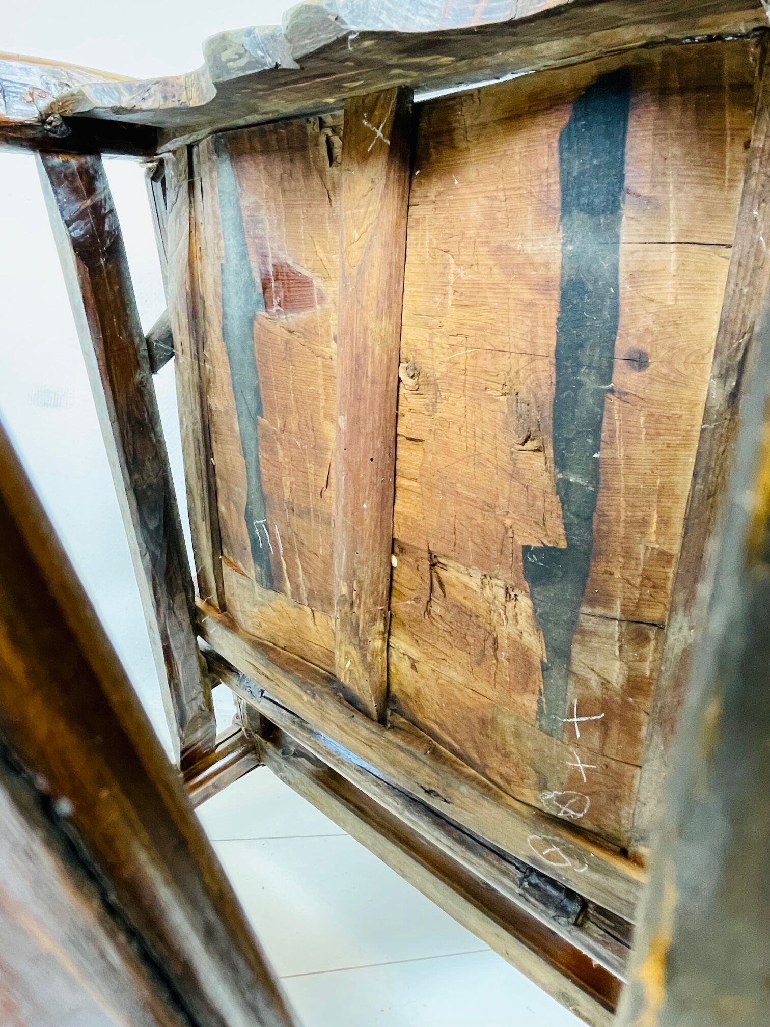 Antique chinese handcrafted bamboo lounge chair, 1900