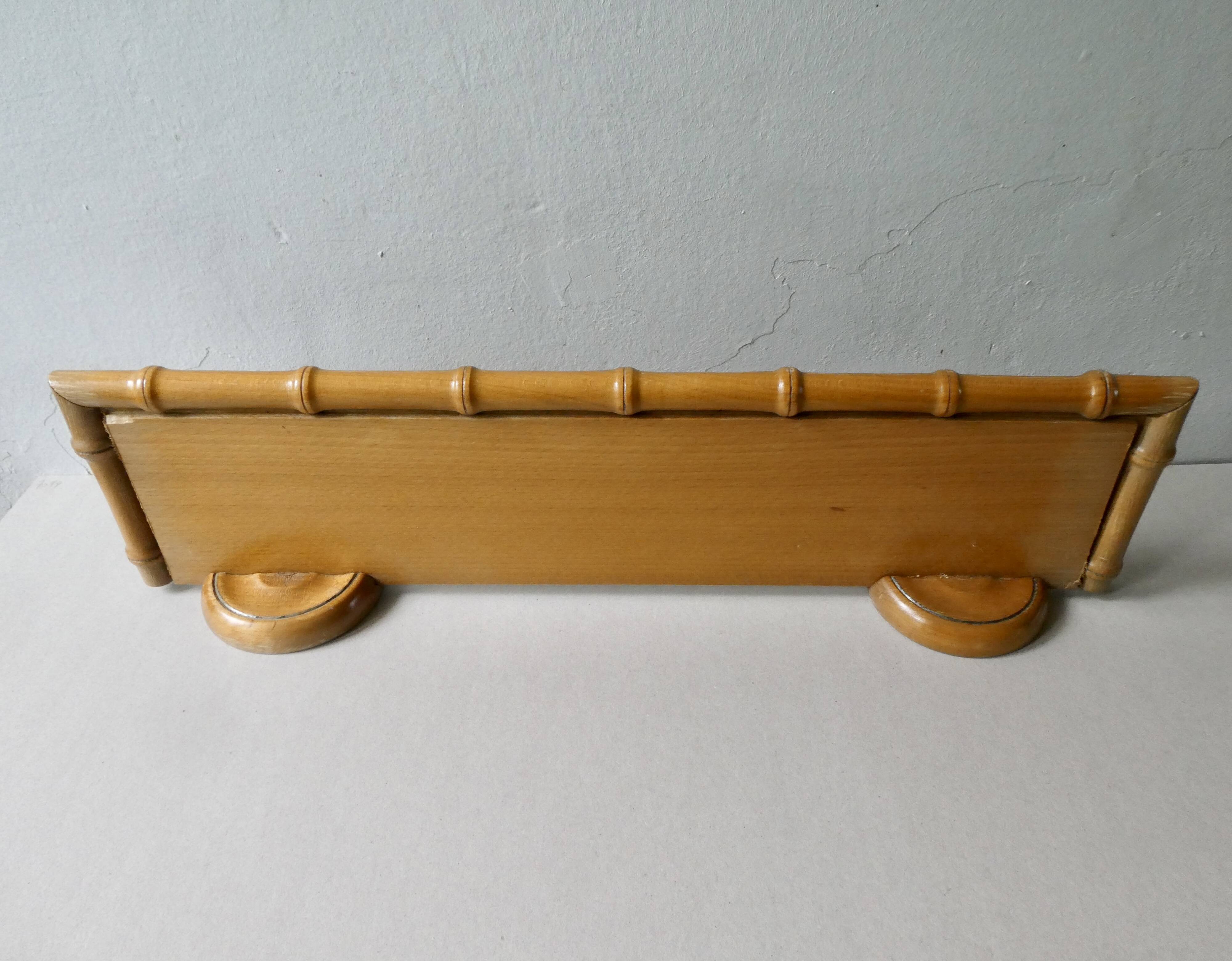 Wooden wall shelf, imitating bamboo