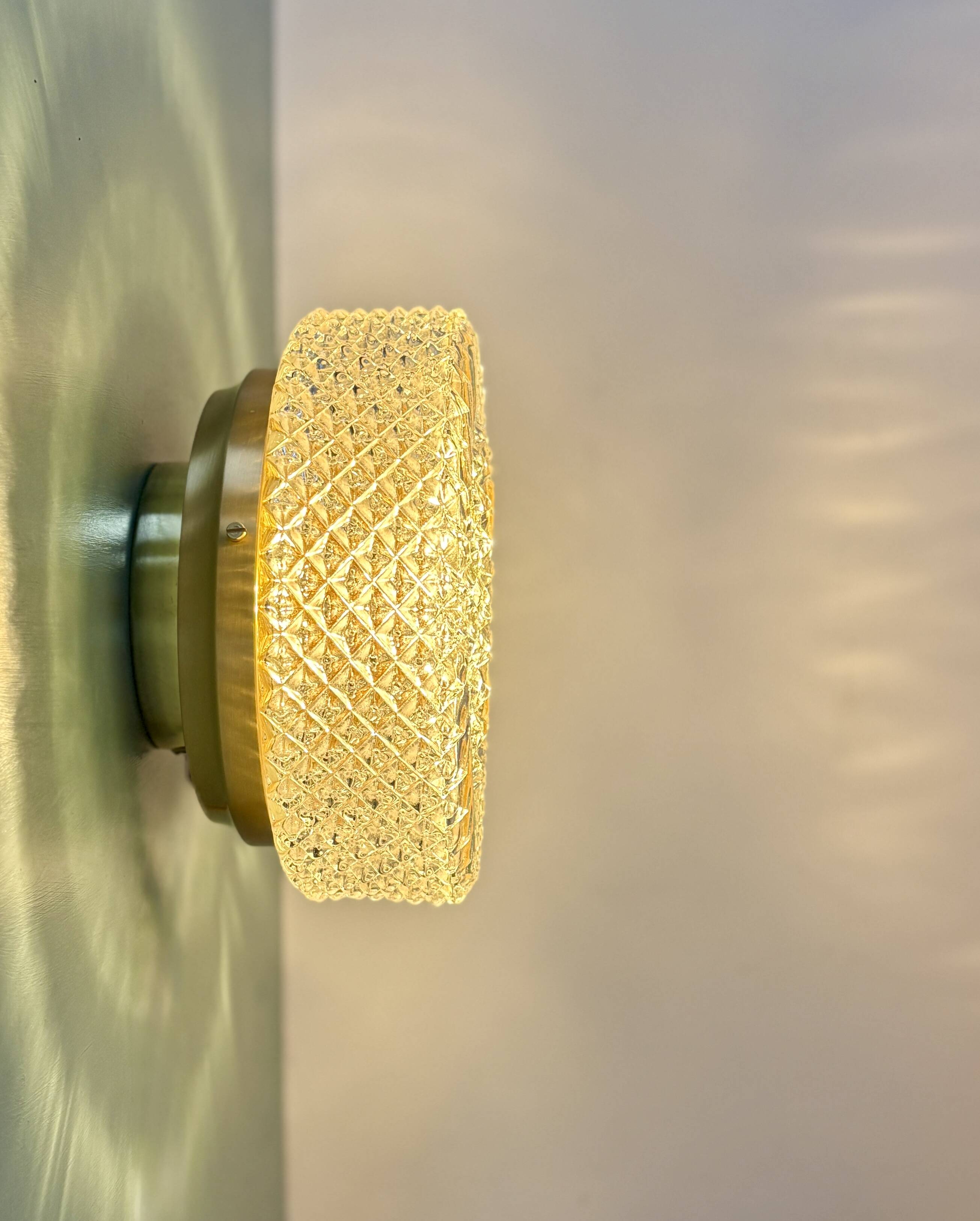 Vintage glass moulded globe wall/ceiling light.