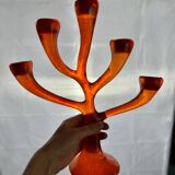 Vintage coral candlesticks, 1970s