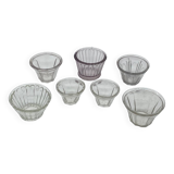 Lot / set of old jam pots / vintage verrines